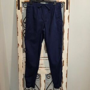 Polo Ralph Lauren Boys Navy Blue Cotton Jogger Pants XL 18-20 Drawstring Twill